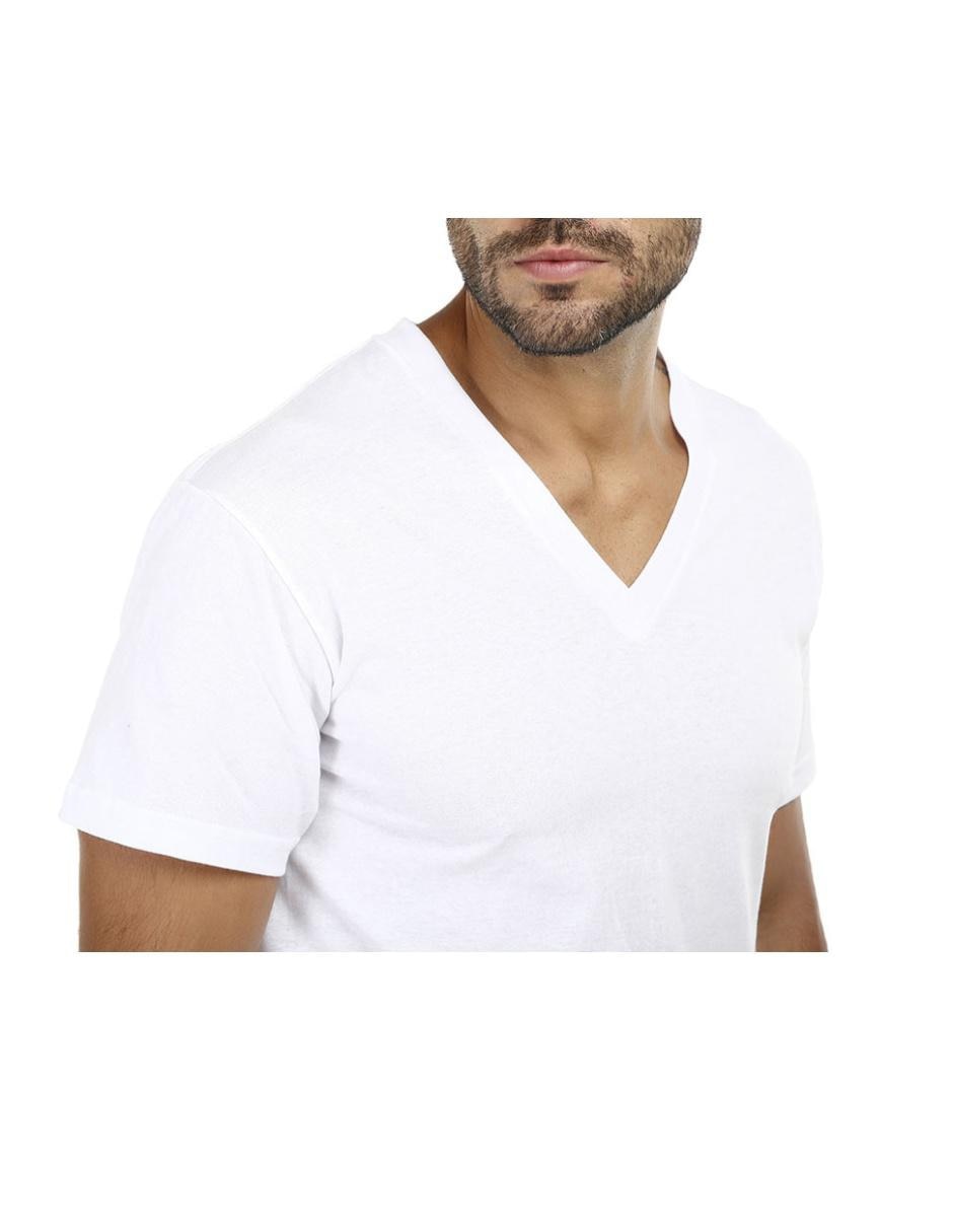 Playera cuello V para hombre 4