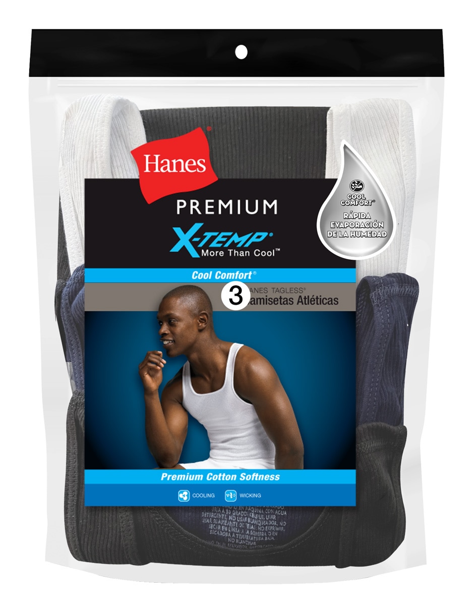Set camiseta hanes cuello redondo para hombre