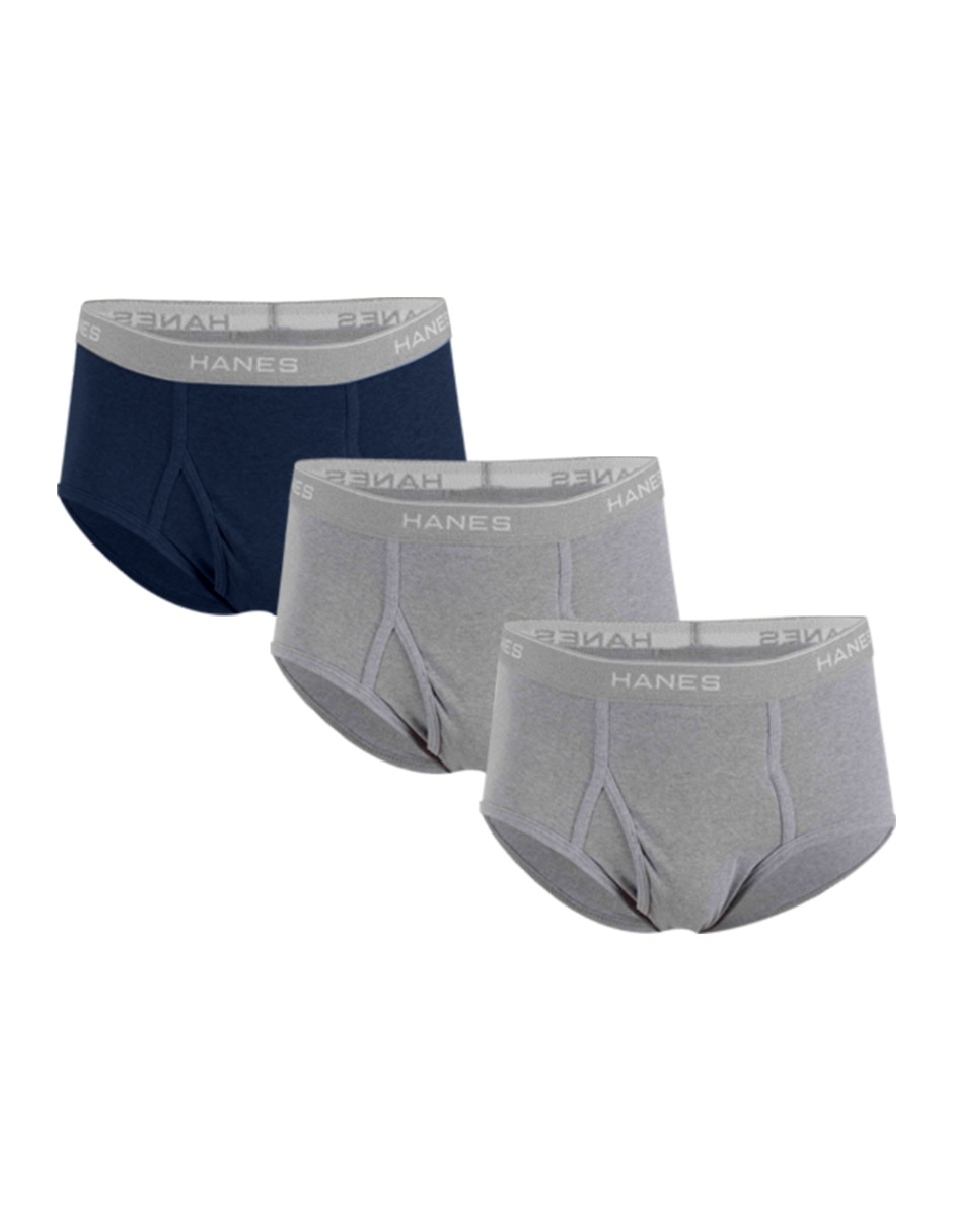 Trusa hanes de algodón para hombre 3 piezas