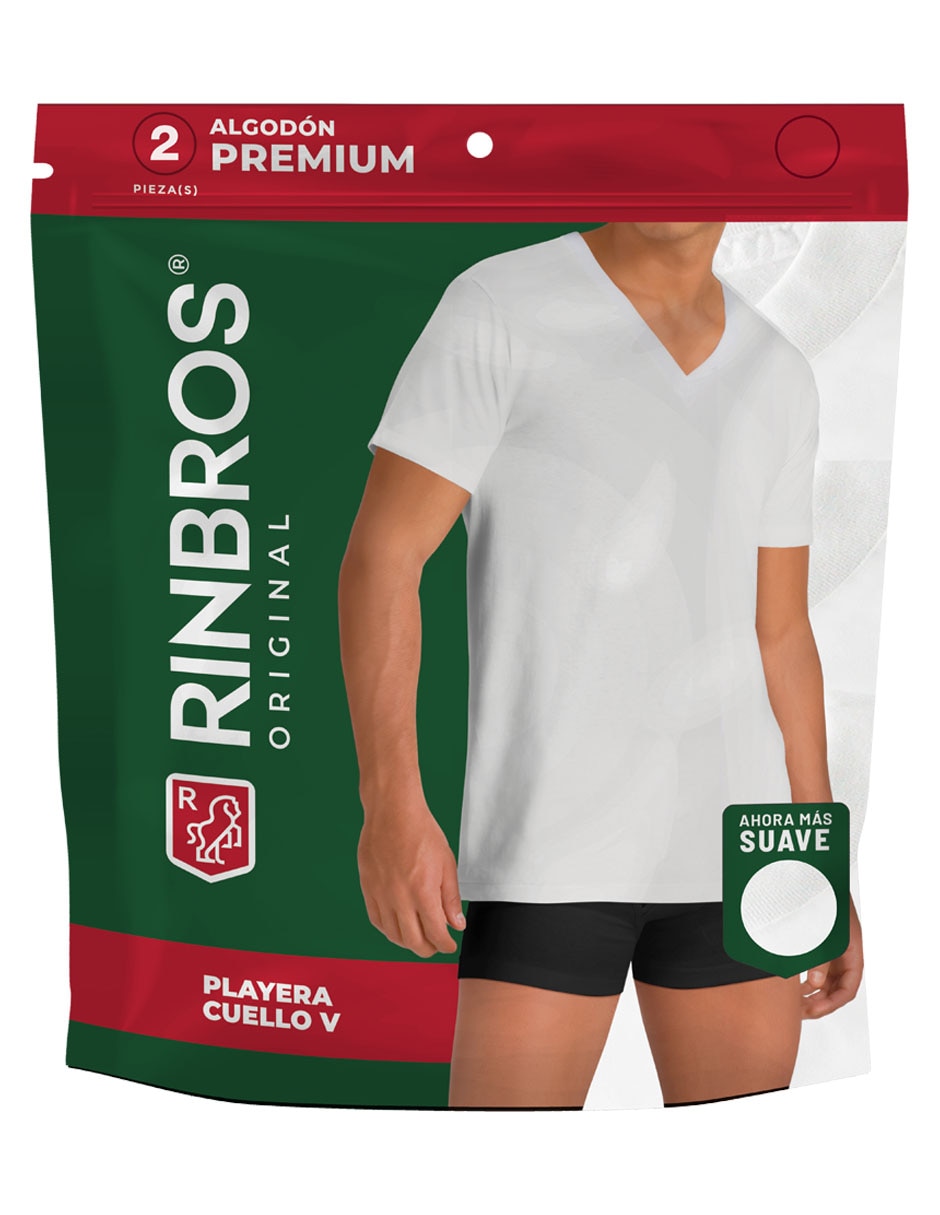 Set playera cuello V para hombre