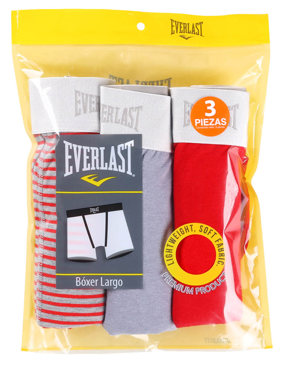 Set bóxer Everlast de algodón para hombre 3 piezas