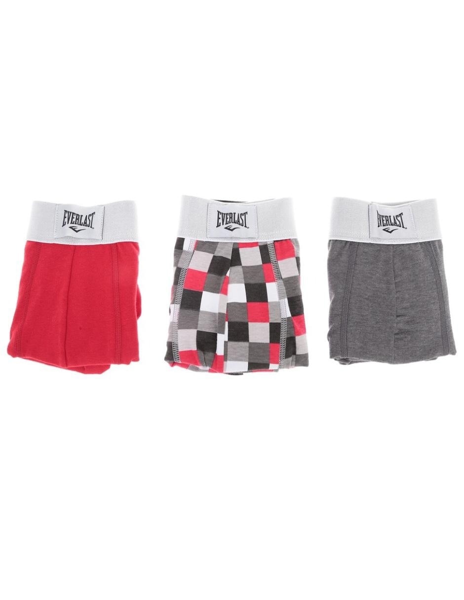 Set bóxer trunk Everlast de algodón para hombre 3 piezas