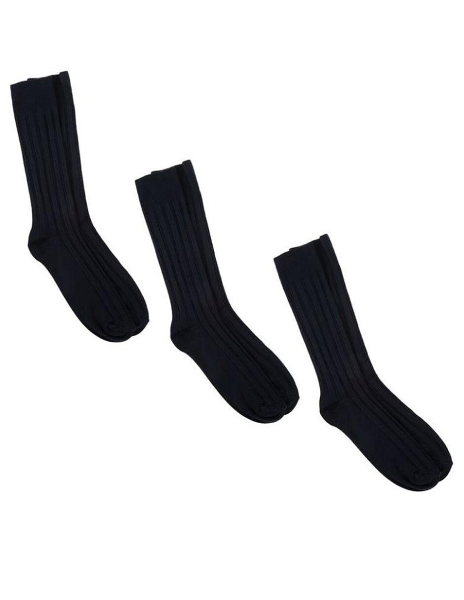 Set de calceta de algodón para hombre 3 pares 1