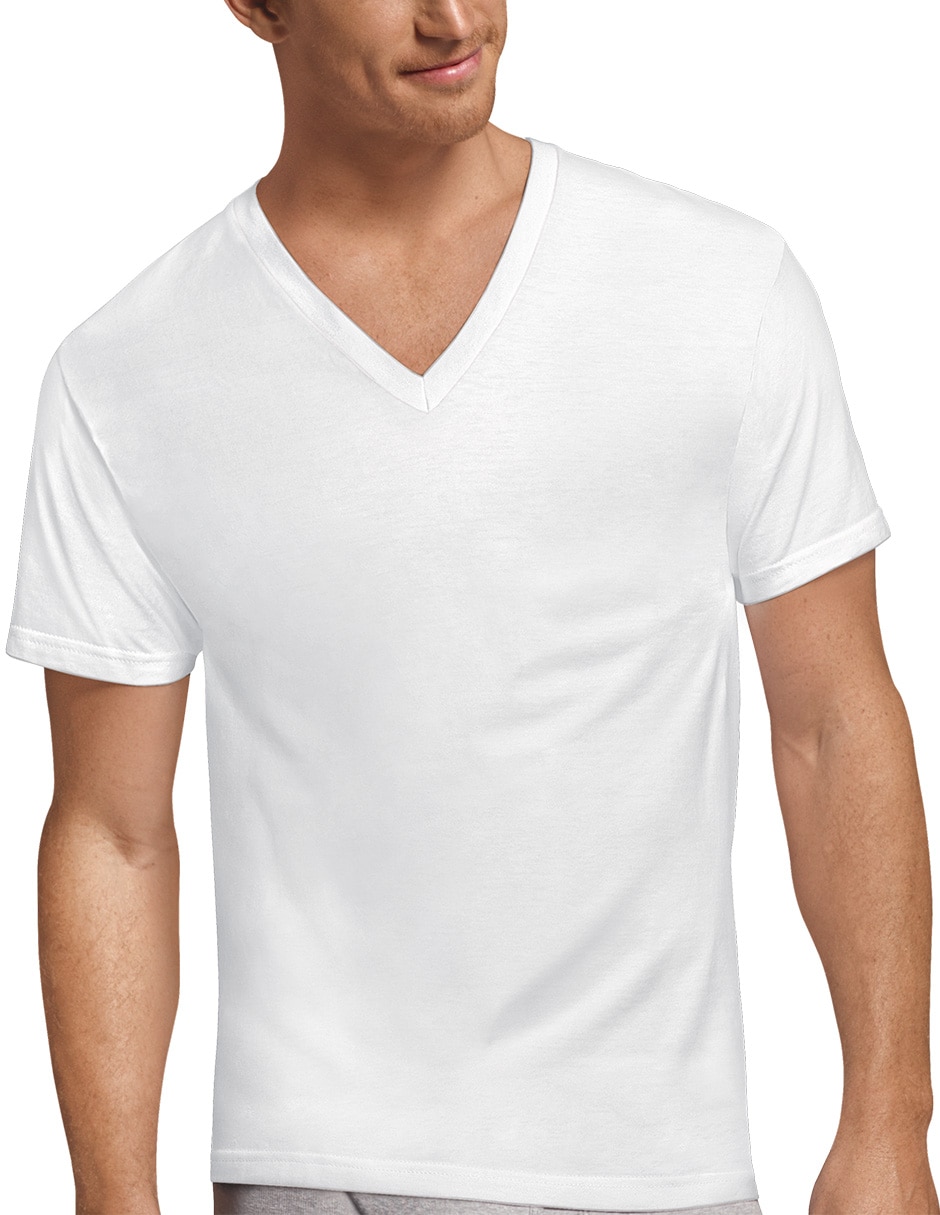 Set playera Hanes cuello V para hombre