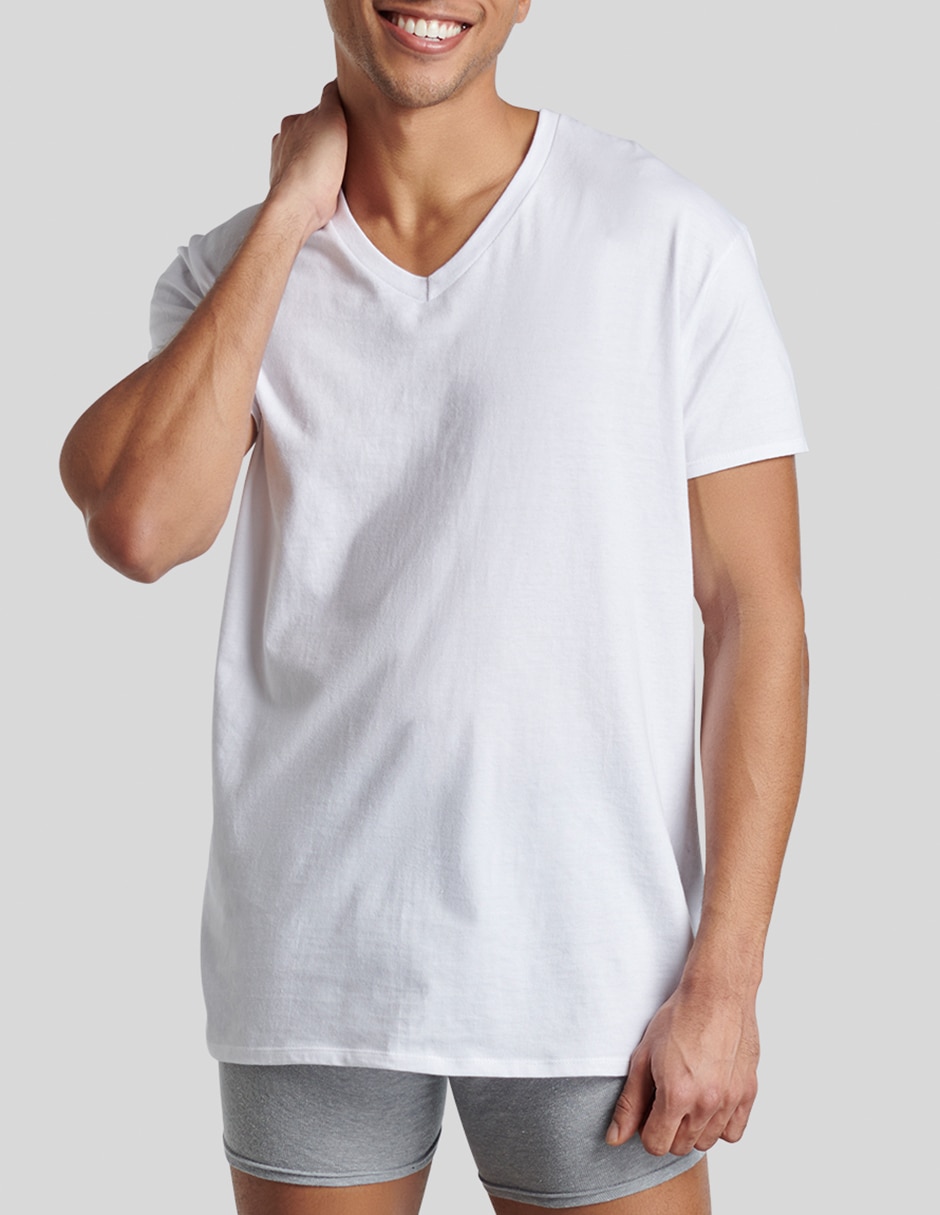 Set playera cuello V para hombre