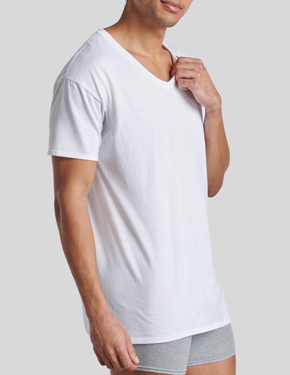 Set playera Fruit Of The Loom cuello V para hombre