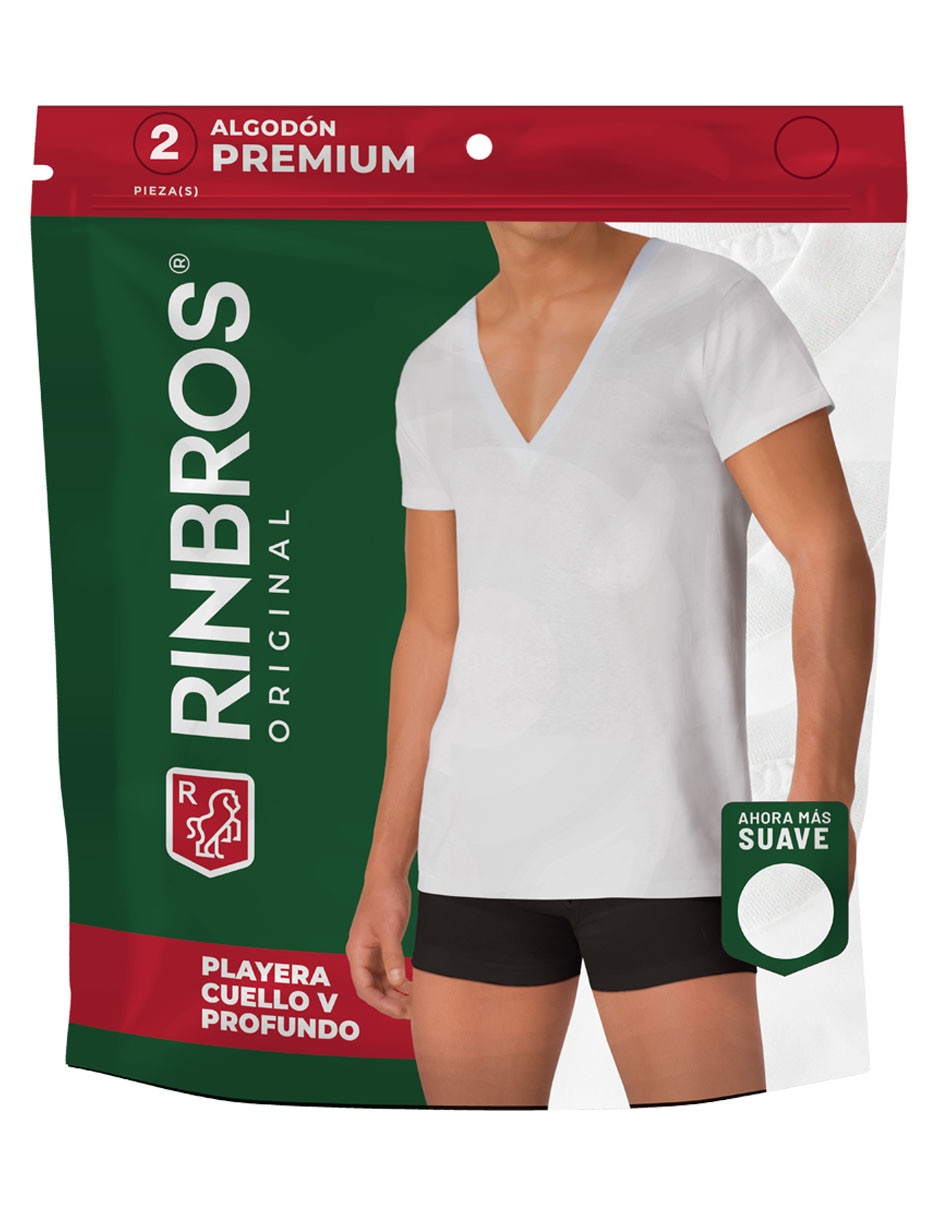 Set playera cuello V para hombre