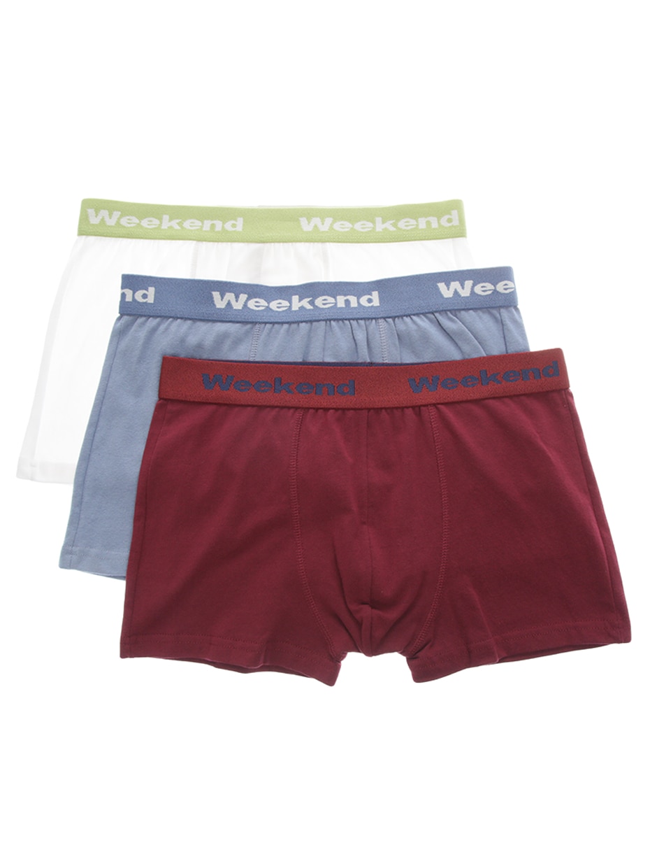 Set bóxer trunk de algodón para hombre 3 piezas 5