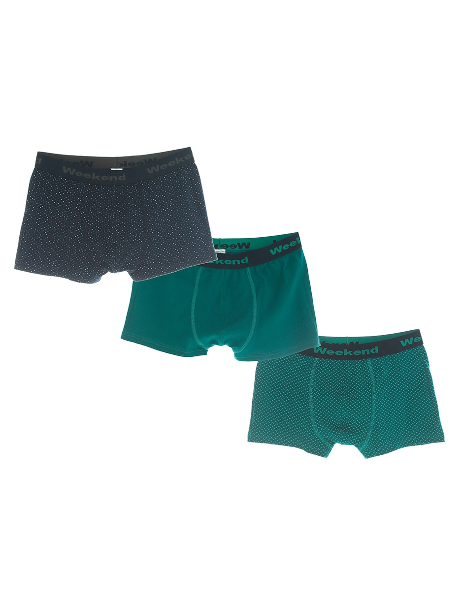 Set bóxer Weekend de algodón para hombre 3 piezas