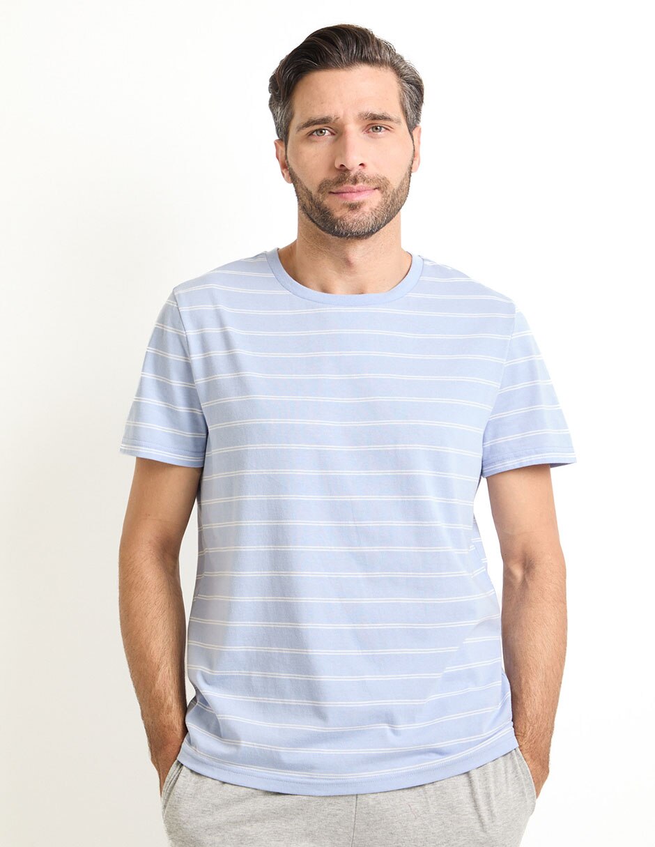 Playera pijama para hombre de algodón