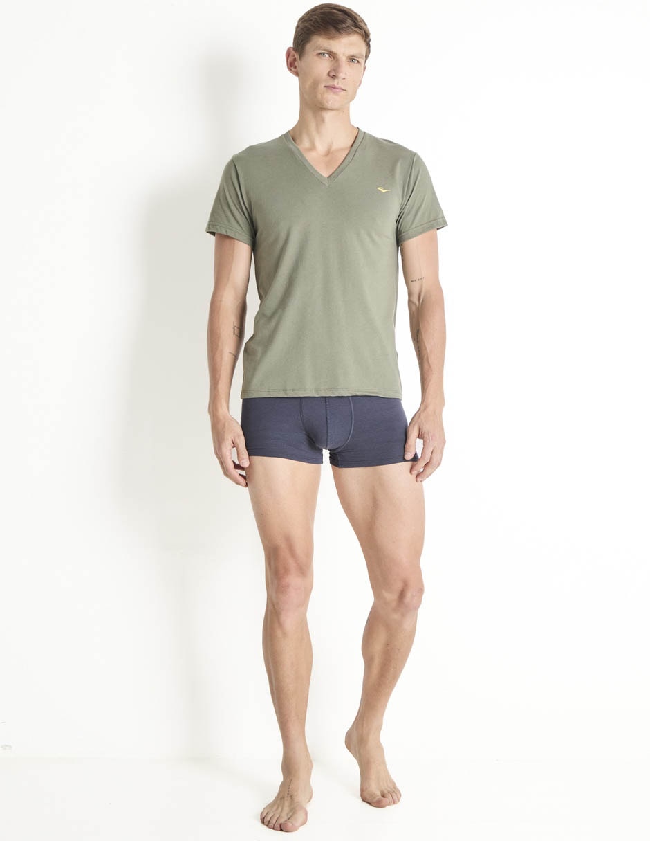 Set playera Tee cuello V para hombre 4