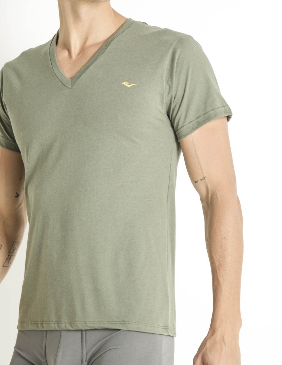 Set playera Tee cuello V para hombre 3