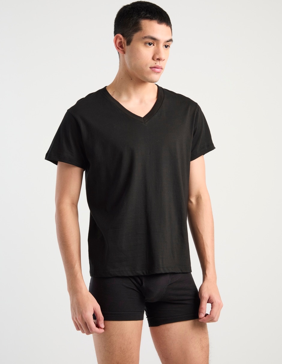 Set playera cuello V para hombre Set playera cuello V para hombre