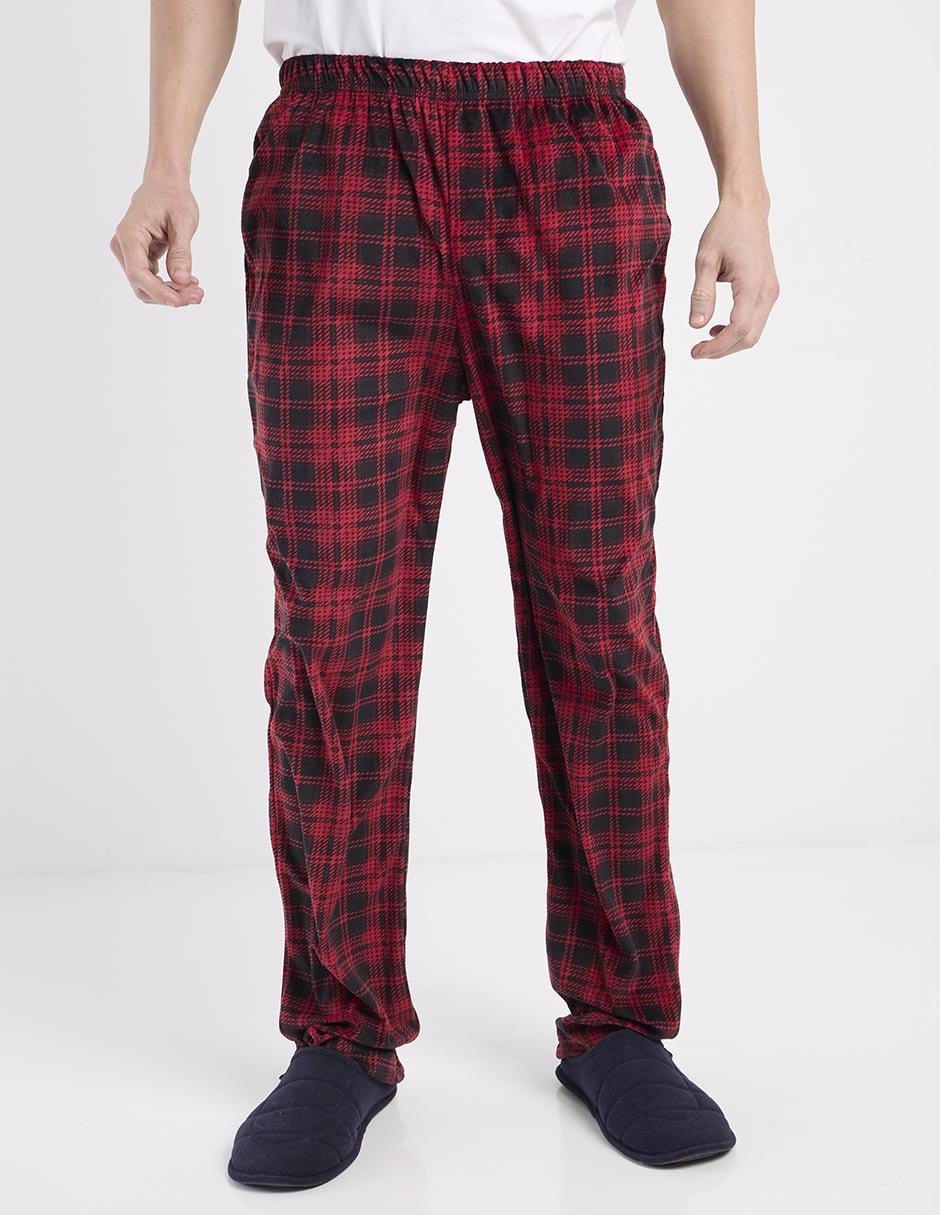 Pantalón pijama estampado escocés para hombre