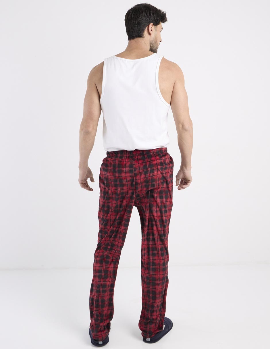 Pantalón pijama estampado escocés para hombre 4