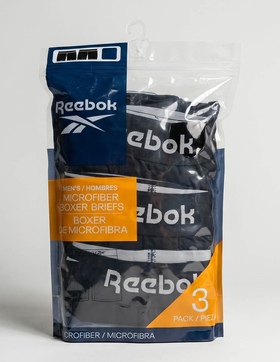 Set bóxer reebok para hombre 3 piezas