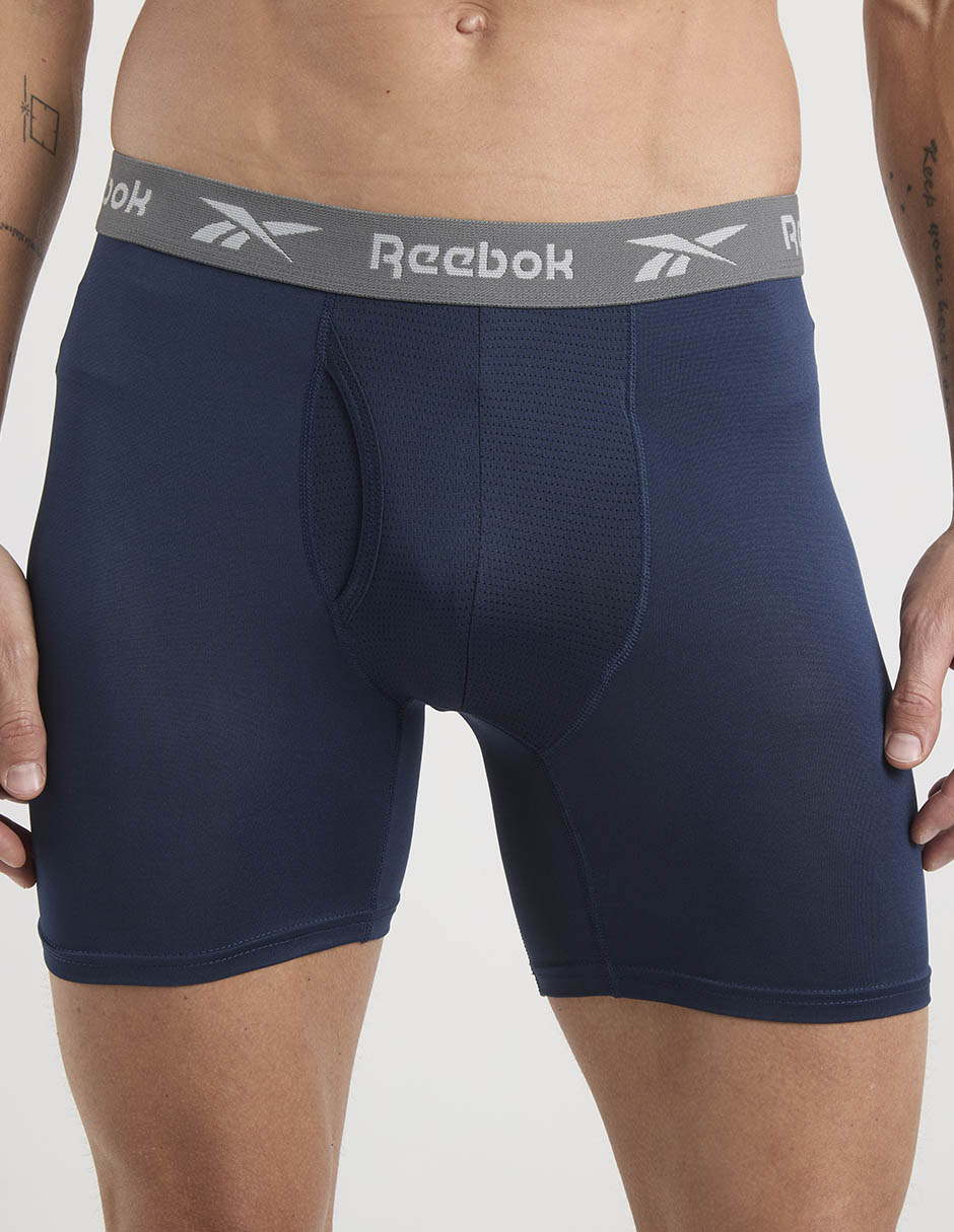 Set bóxer brief reebok para hombre 3 piezas