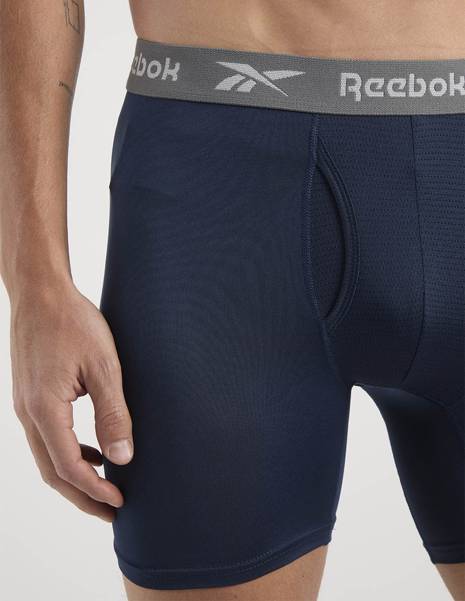 Set bóxer brief reebok para hombre 3 piezas