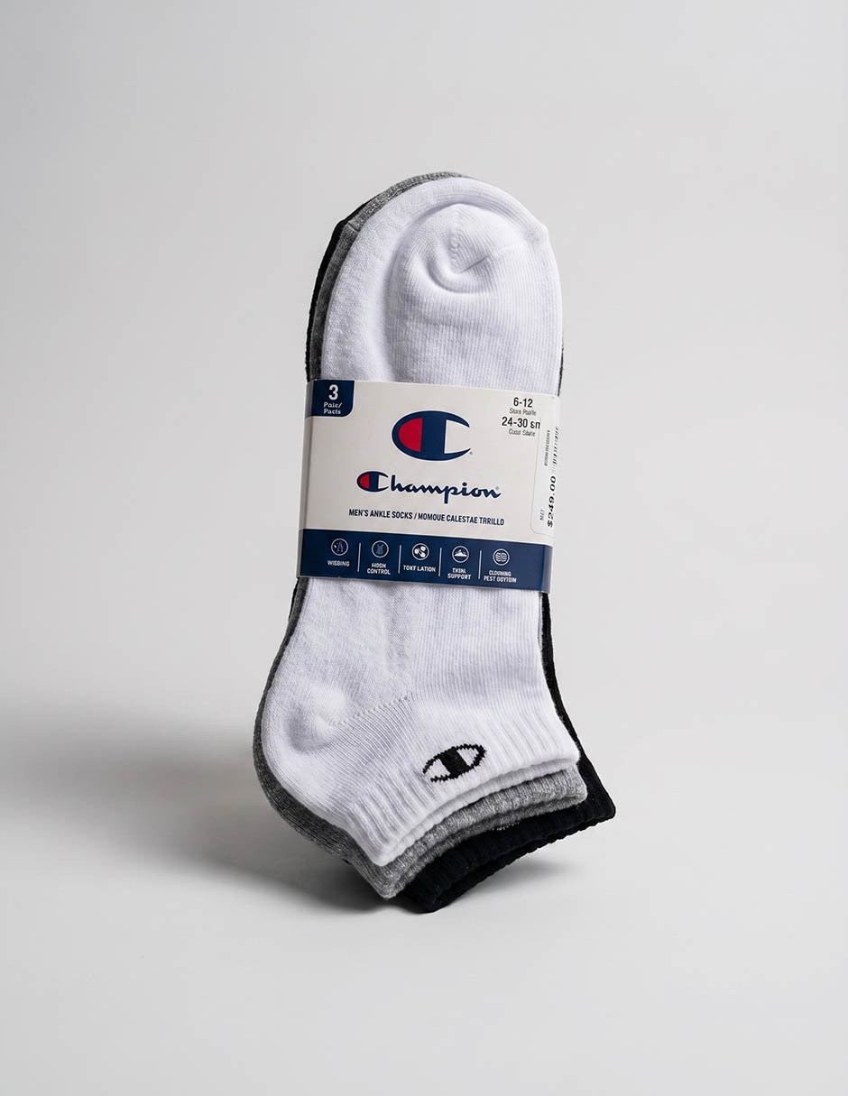 Calceta De Algodón Para Hombre 3 Pares