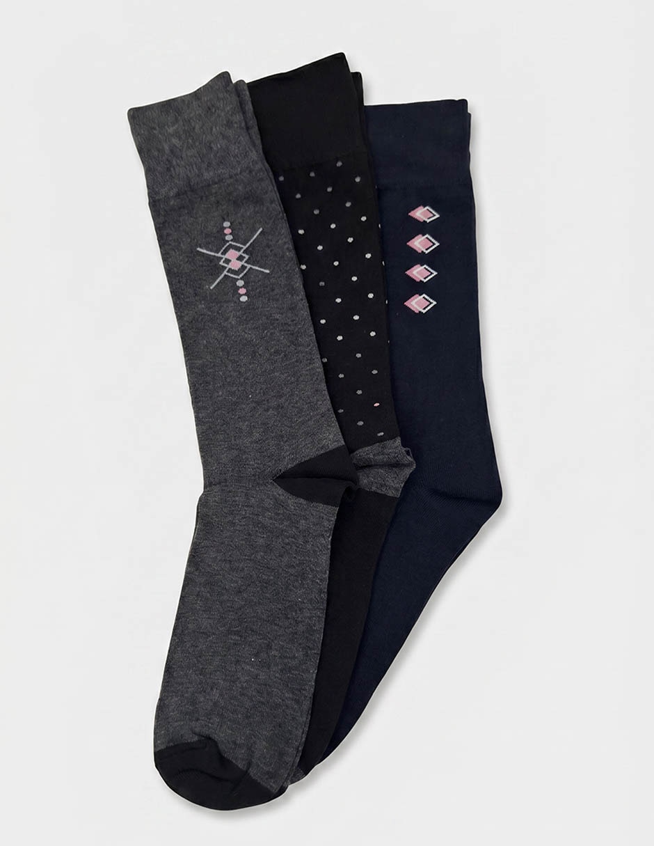 Set de calceta Weekend de algodón para hombre 3 pares