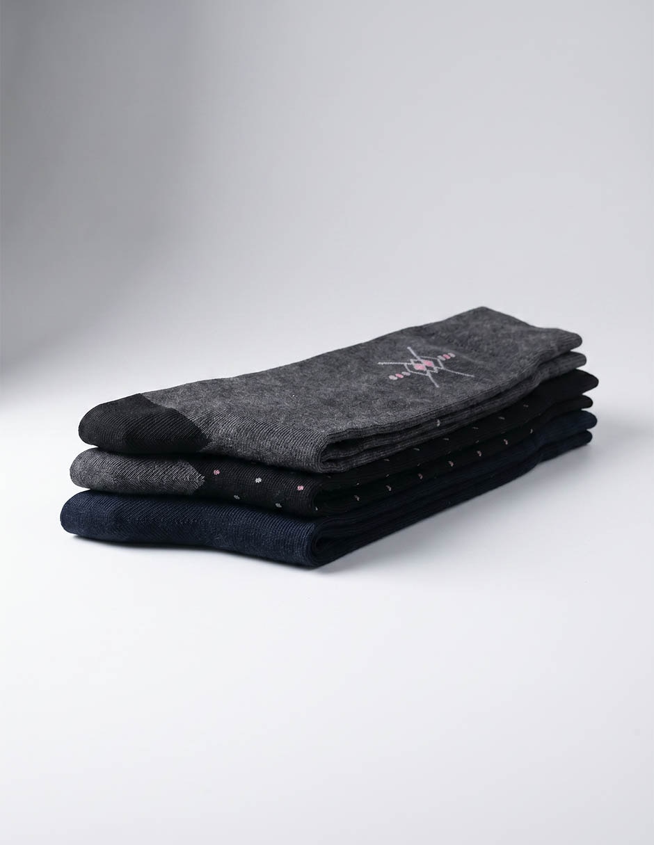 Set de calceta Weekend de algodón para hombre 3 pares