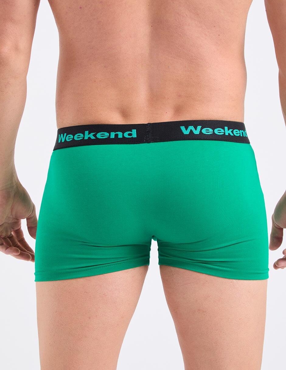 Set bóxer trunk de algodón para hombre 3 piezas 4