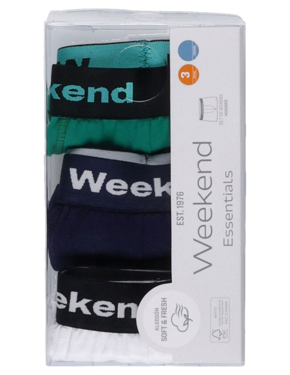 Set bóxer trunk de algodón para hombre 3 piezas 6