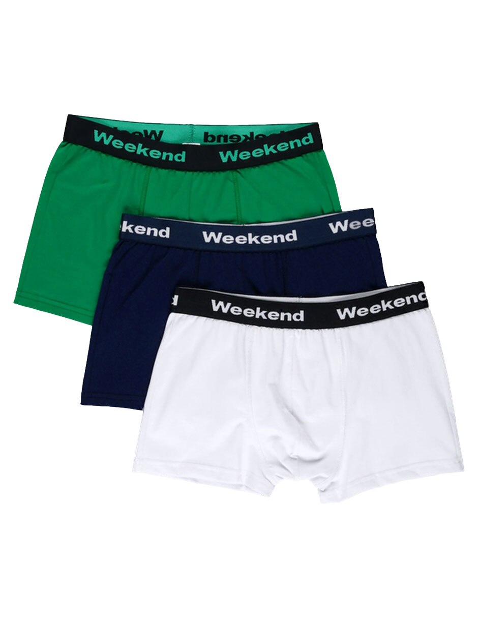 Set bóxer trunk de algodón para hombre 3 piezas