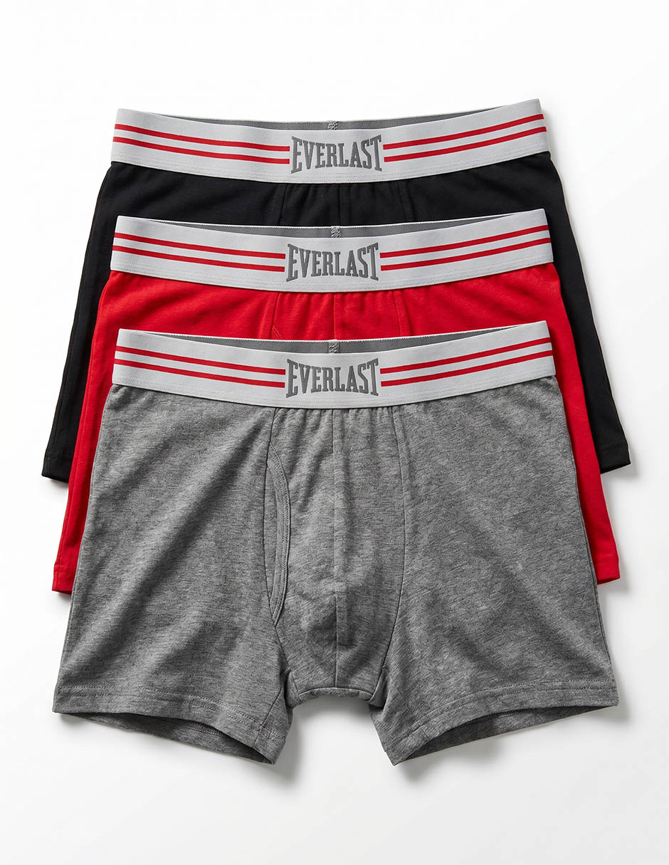 Set bóxer brief de algodón para hombre 3 piezas 4