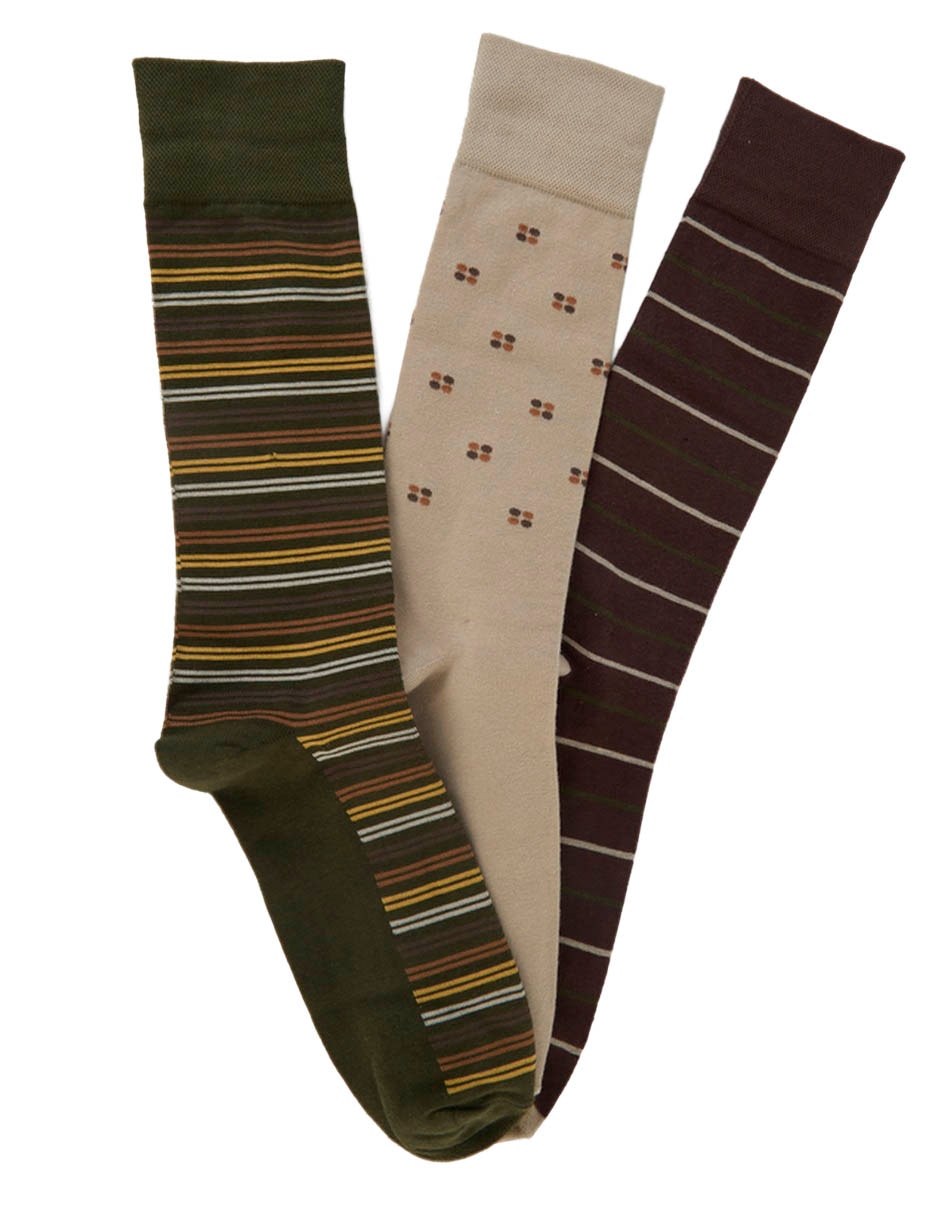 Set de calceta para hombre 3 pares
