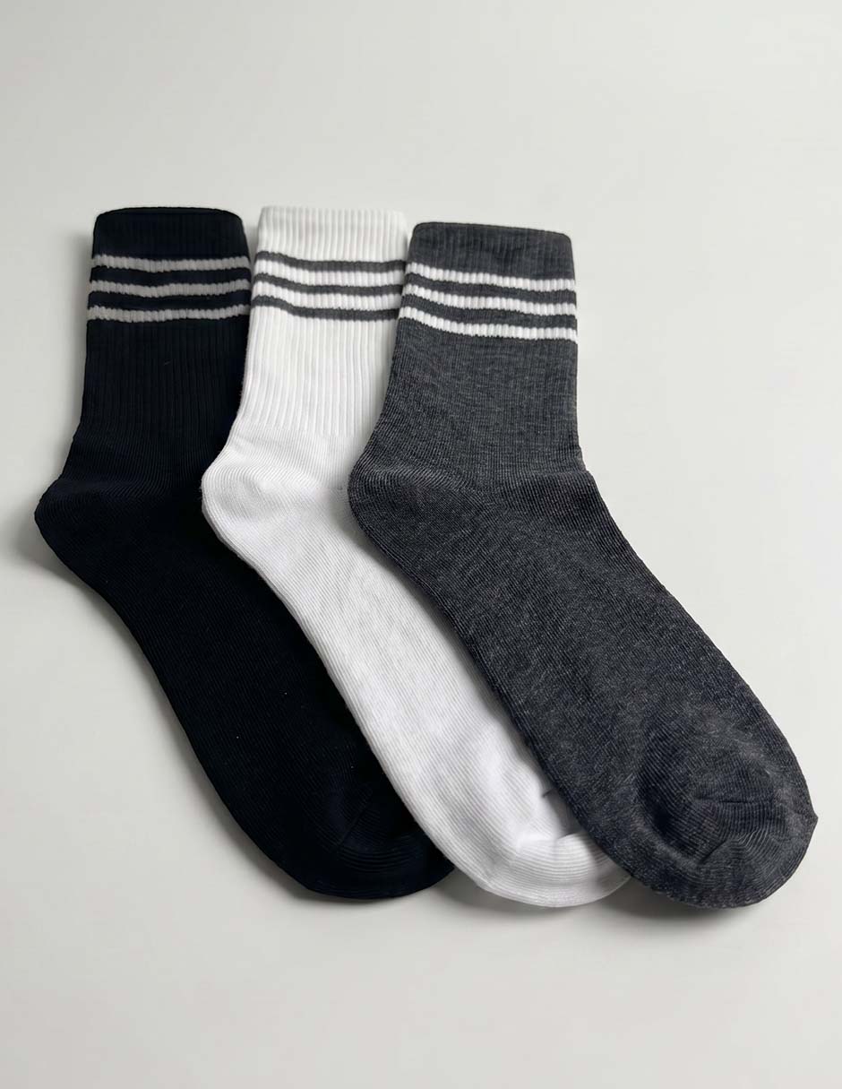 Set De Calceta De Algodón Para Hombre 3 Pares Set De Calceta De Algodón Para Hombre 3 Pares