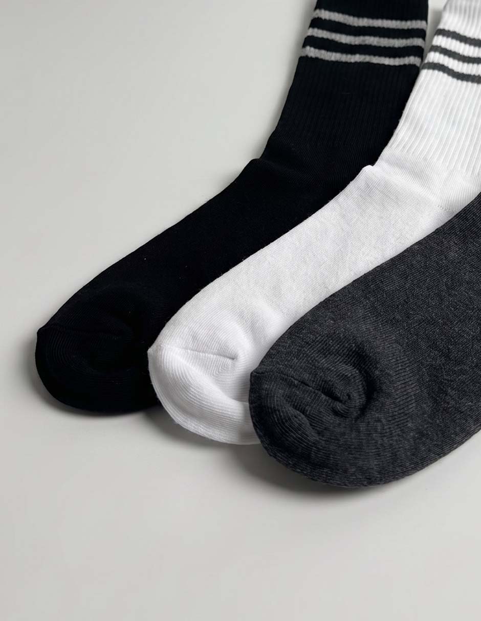 Set De Calceta De Algodón Para Hombre 3 Pares 2
