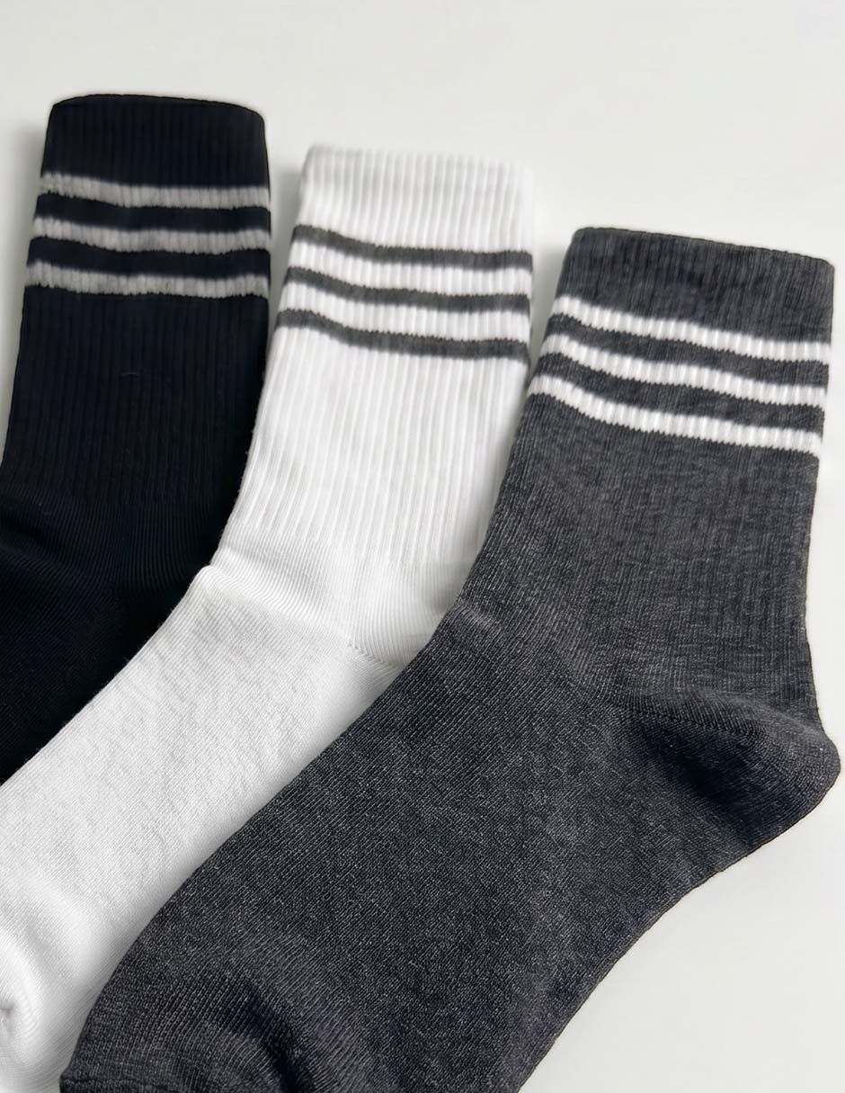 Set De Calceta De Algodón Para Hombre 3 Pares 3