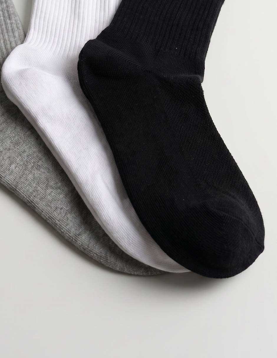 Set De Calceta De Algodón Para Hombre 3 Pares 2