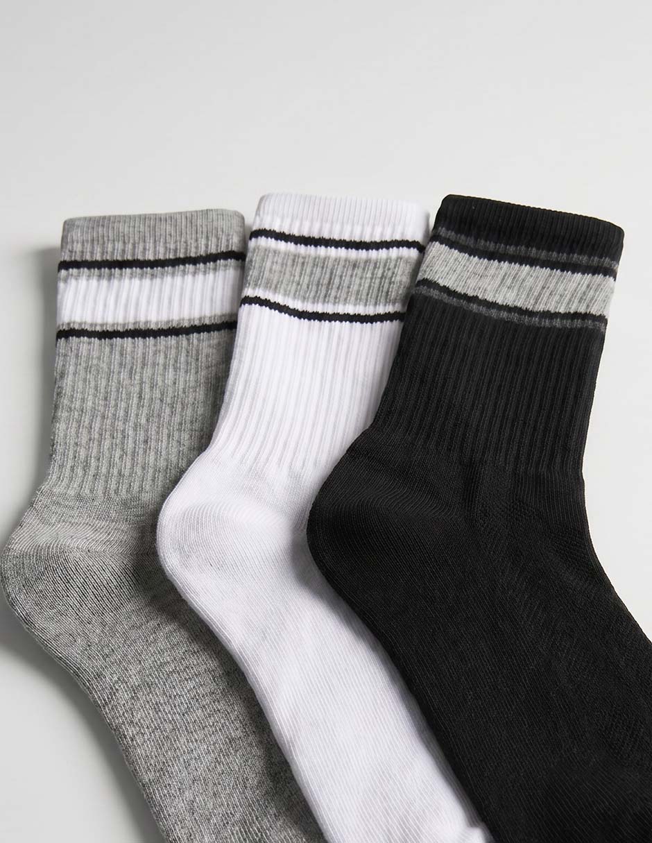 Set De Calceta De Algodón Para Hombre 3 Pares 3