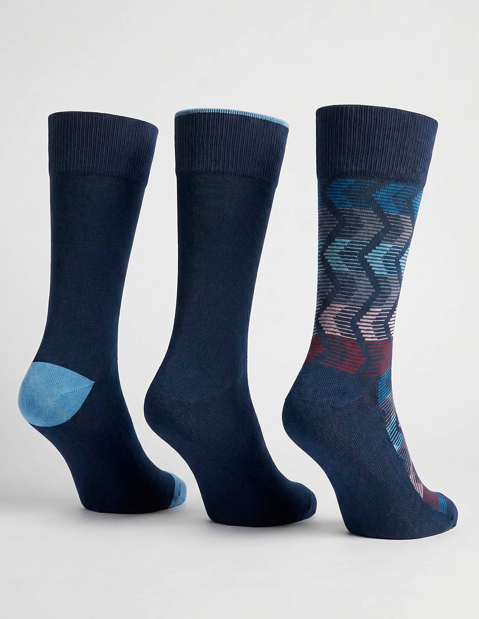 Set de calcetín de algodón para hombre 3 pares 2