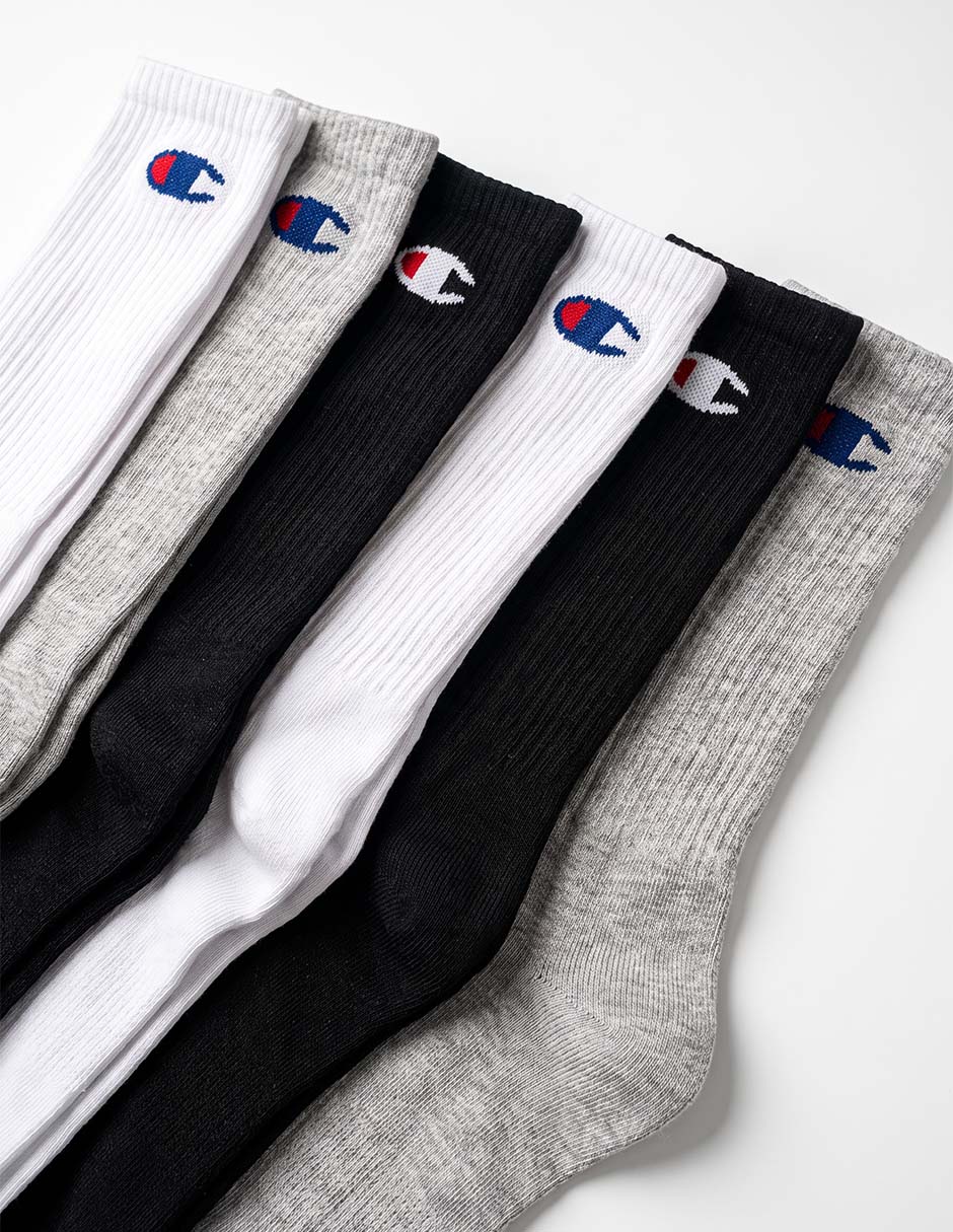 Calcetín de algodón y spandex para hombre 6 pares 4