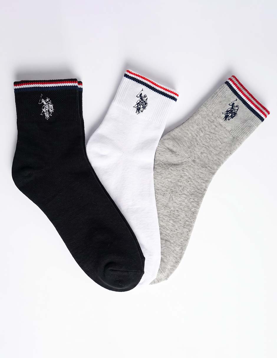 Set Calceta de algodón para hombre 3 pares Set Calceta de algodón para hombre 3 pares